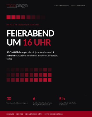 Cover: Feierabend um 16 Uhr
